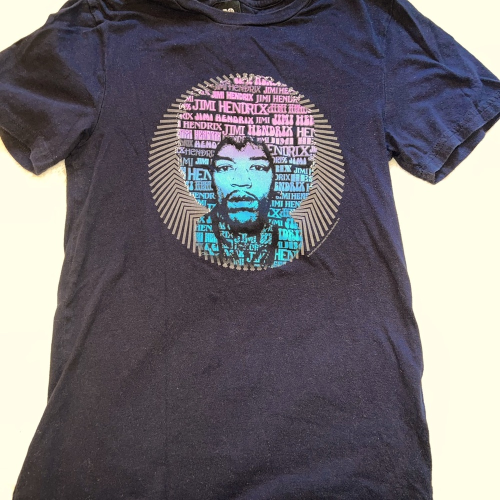 Black Vintage T-Shirt with Jimmy Hendrix logo